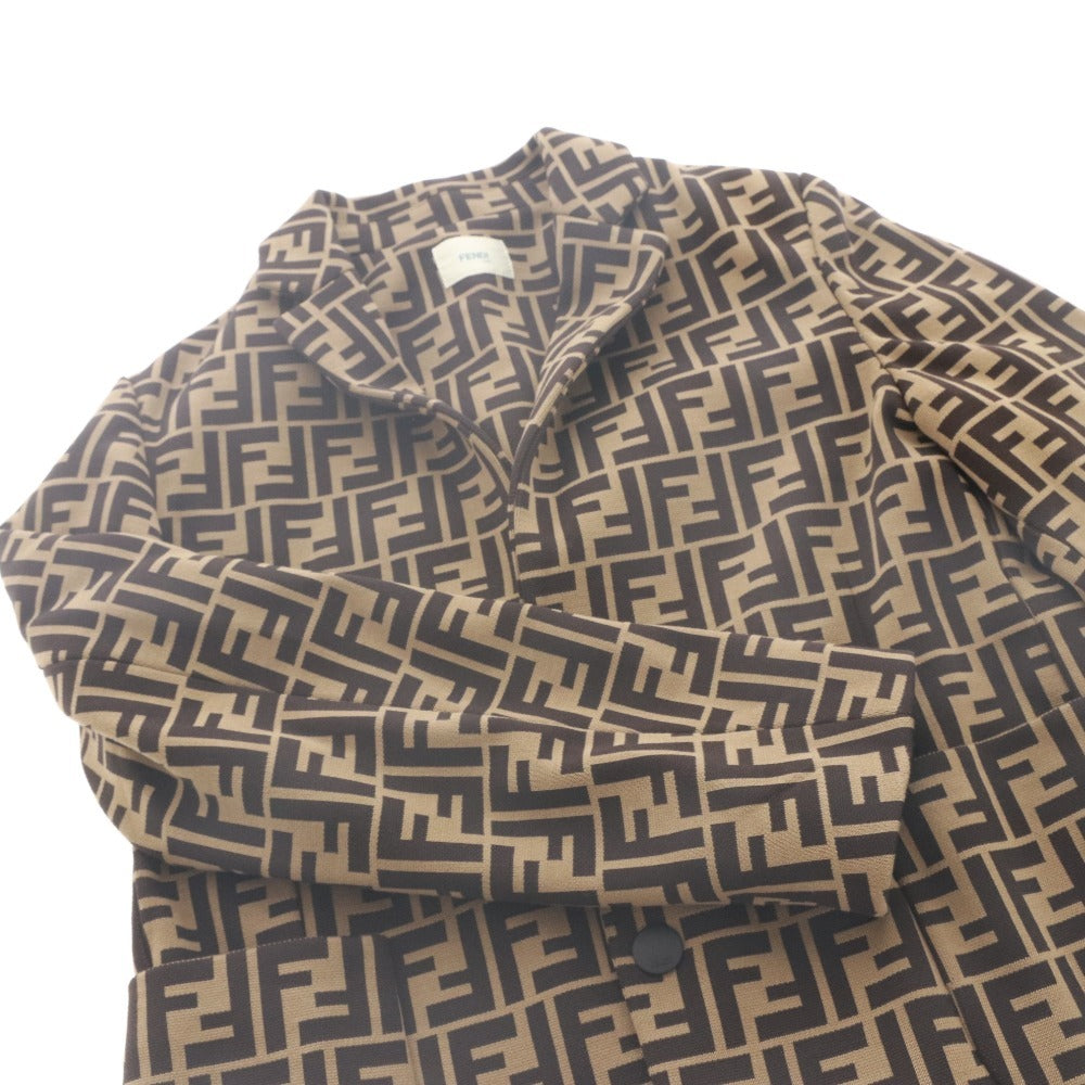 ■ フェンディ FENDI KIDS ジャケット 長袖 アウター ズッカ柄 キッズ ジュニア 子供 12A(150~160cm相当）ブラウン系