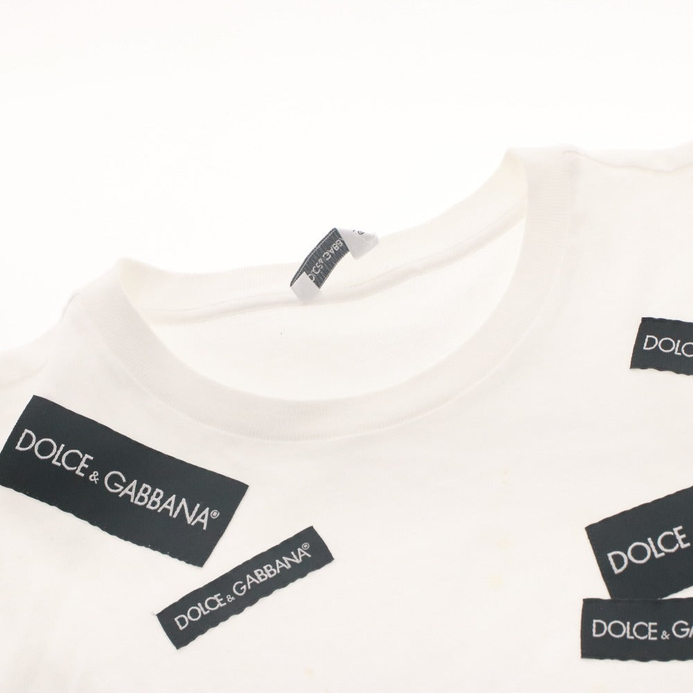 ■ ドルチェアンドガッバーナ DOLCE&GABBANA Tシャツ 半袖 トップス ロゴ 子供服 キッズ ジュニア 9/10(132-143cm） ホワイト