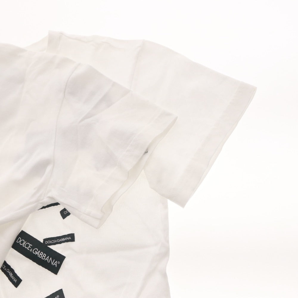 ■ ドルチェアンドガッバーナ DOLCE&GABBANA Tシャツ 半袖 トップス ロゴ 子供服 キッズ ジュニア 9/10(132-143cm） ホワイト