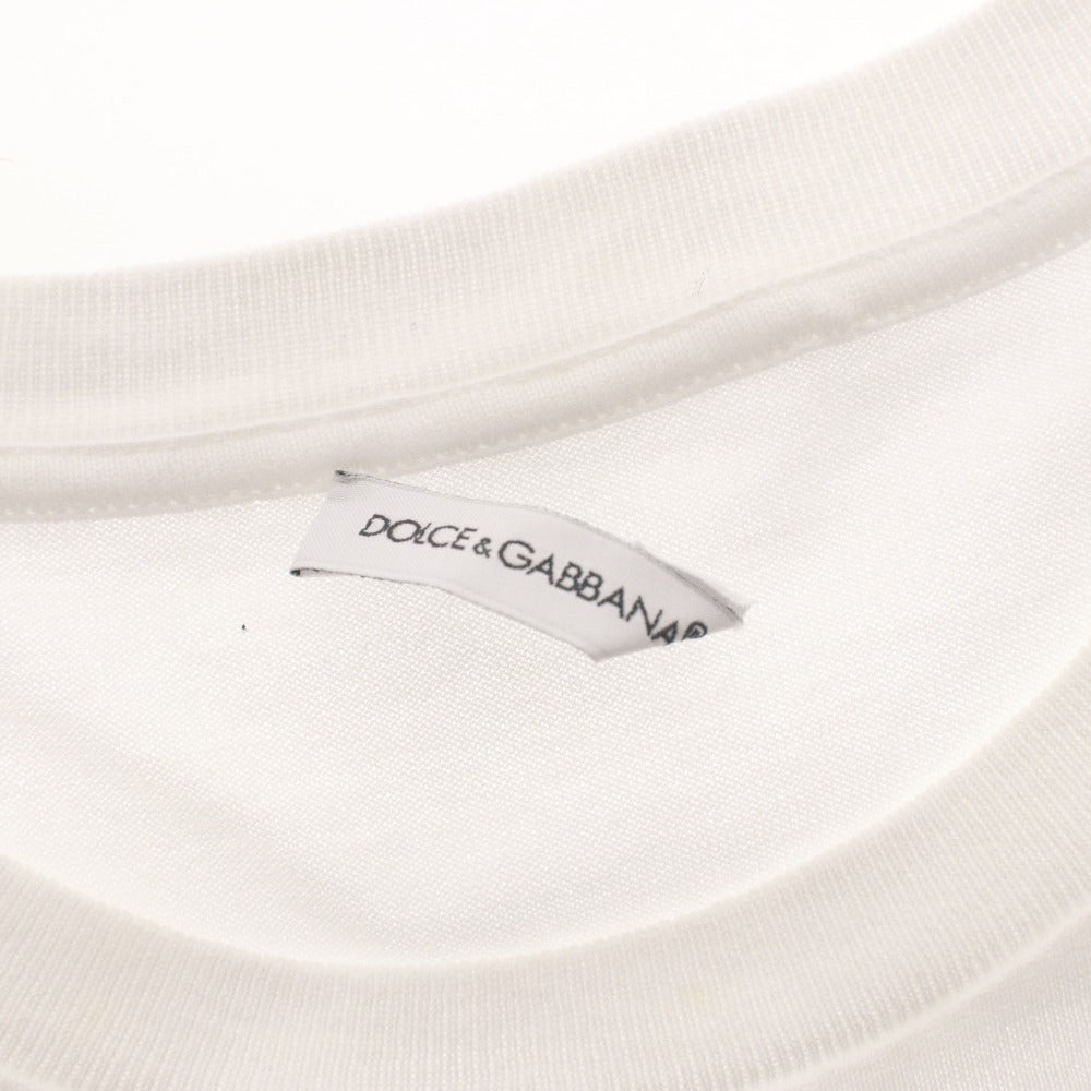 ■ ドルチェアンドガッバーナ DOLCE&GABBANA Tシャツ 半袖 トップス ロゴ 子供服 キッズ ジュニア 9/10(132-143cm） ホワイト