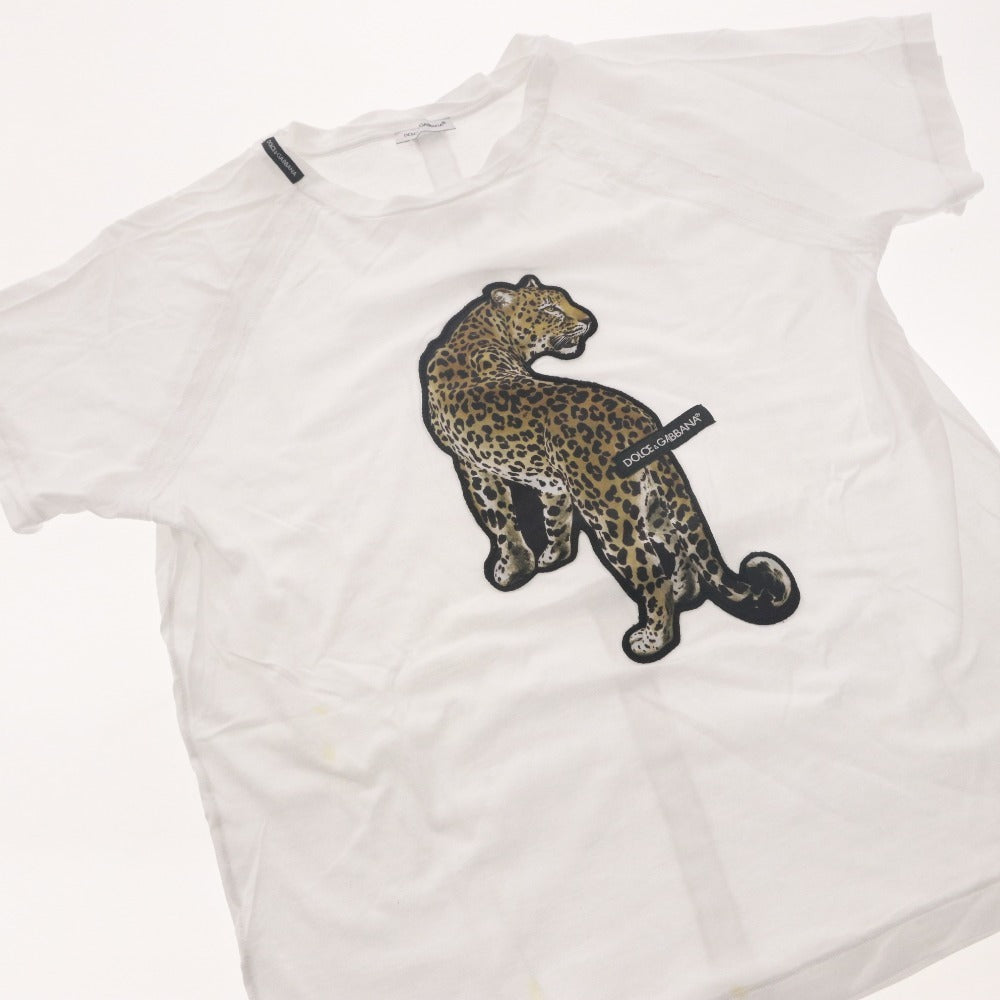 ■ ドルチェアンドガッバーナ DOLCE&GABBANA Tシャツ 半袖 トップス レオパード 子供服 キッズ ジュニア 11/12(144-156cm）ホワイト系