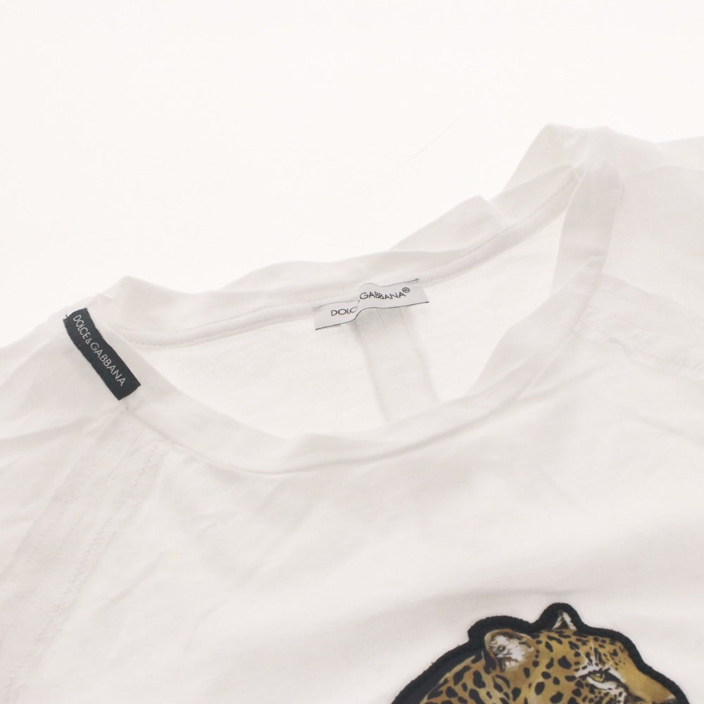 ■ ドルチェアンドガッバーナ DOLCE&GABBANA Tシャツ 半袖 トップス レオパード 子供服 キッズ ジュニア 11/12(144-156cm）ホワイト系