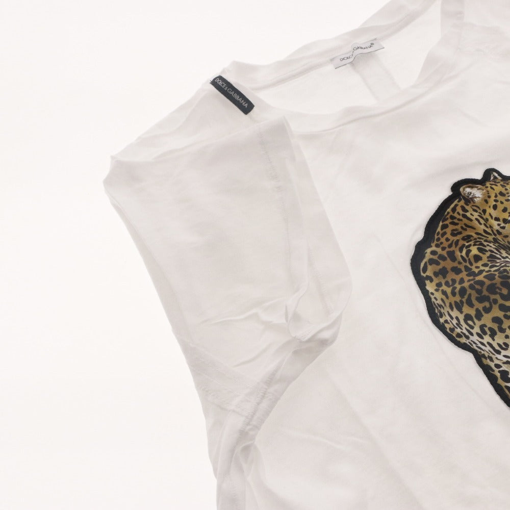 ■ ドルチェアンドガッバーナ DOLCE&GABBANA Tシャツ 半袖 トップス レオパード 子供服 キッズ ジュニア 11/12(144-156cm）ホワイト系