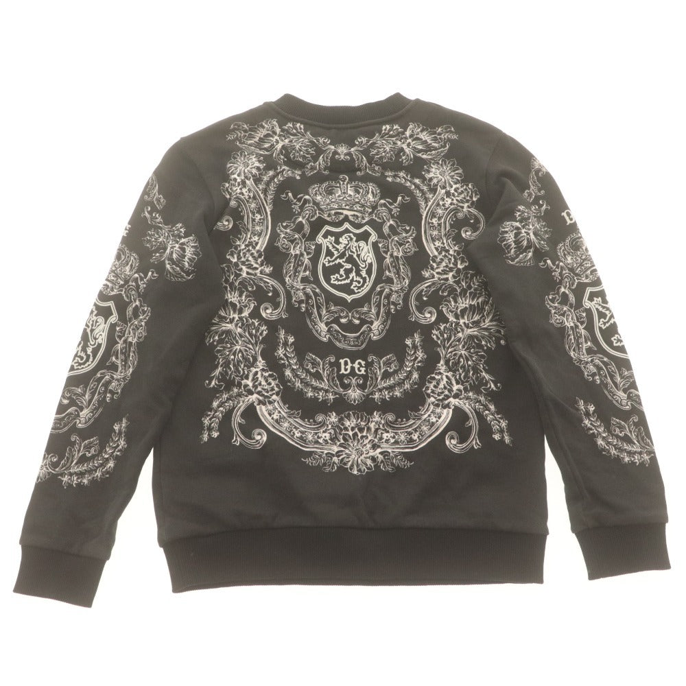 ■ ドルチェアンドガッバーナ DOLCE&GABBANA トップス 長袖 スウェット ヘリテージ 子供服 キッズ ジュニア 11/12(144-156cm）ブラック系