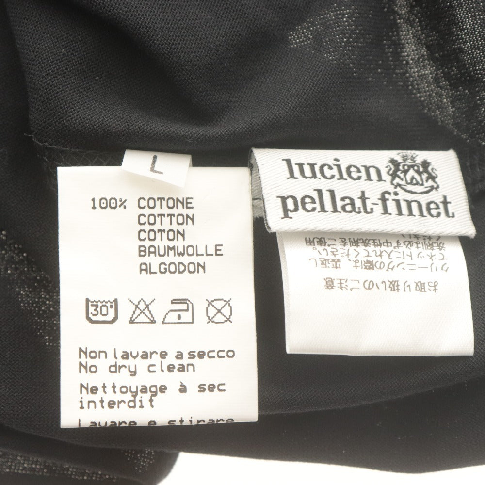 ■ Lucien Pellat-Finet ルシアンペラフィネ カットソー 長袖 トップス スカル ラインストーン コットン メンズ L ブラック