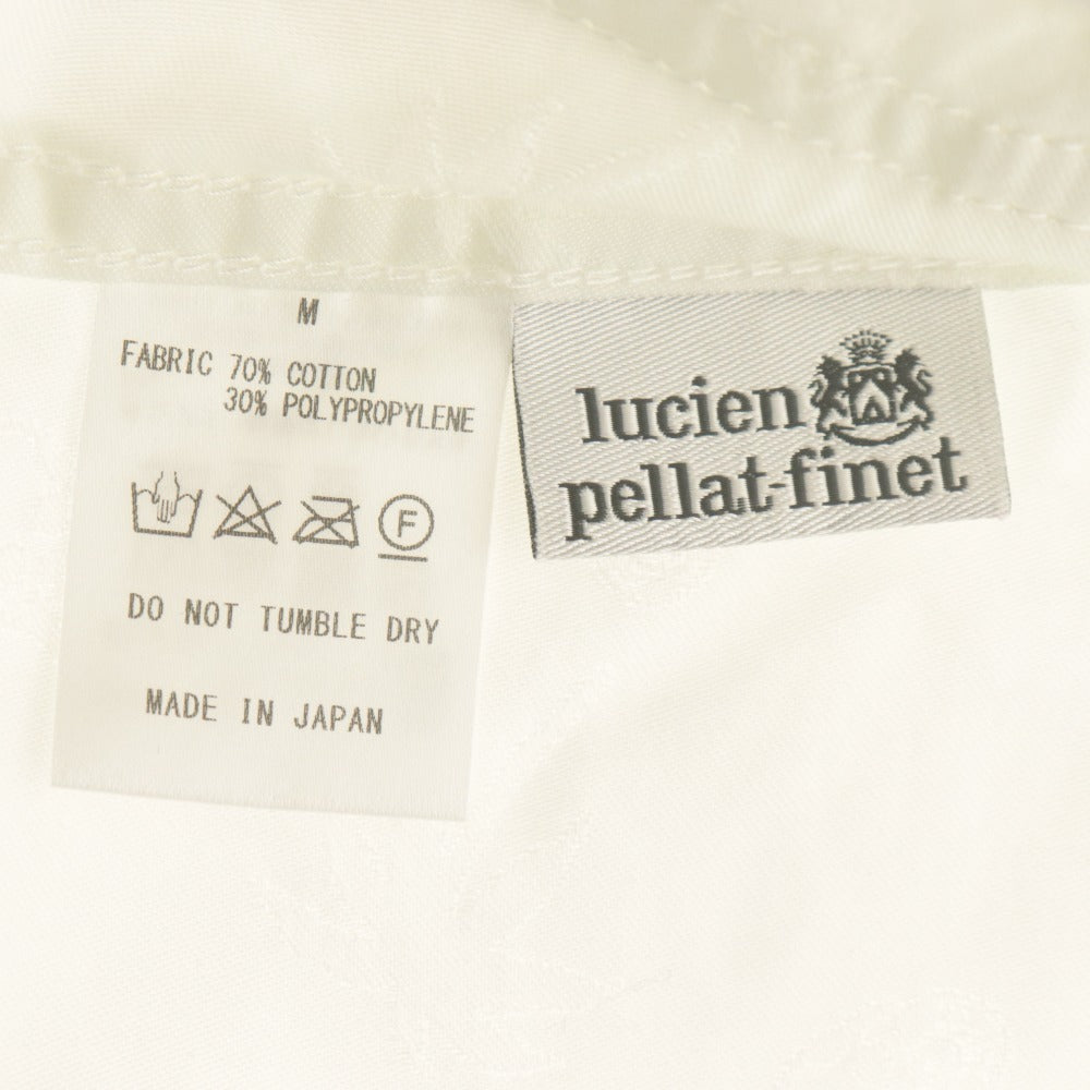 ■ Lucien Pellat-Finet ルシアンペラフィネ ジャケット 長袖 アウター フード ダブルジップ スカル 総柄 メンズ M ホワイト