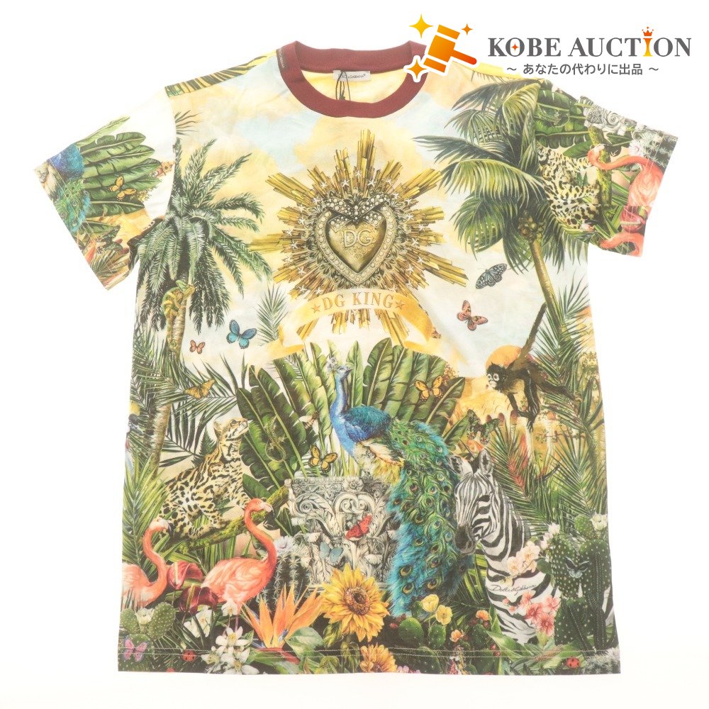 ■ ドルチェアンドガッバーナ Tシャツ トップス 半袖 DGKING 子供服 キッズ ジュニア 11/12(144-156cm）マルチカラー タグ付き 未使用