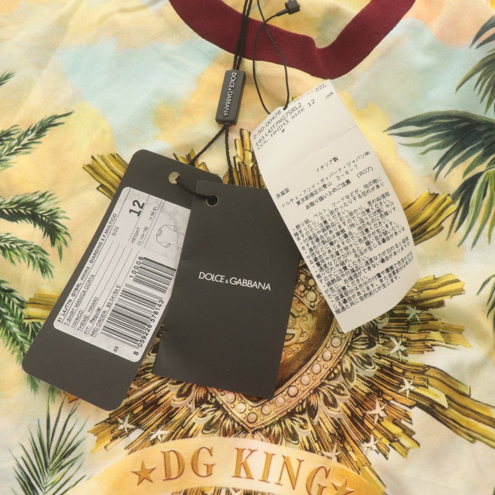 ■ ドルチェアンドガッバーナ Tシャツ トップス 半袖 DGKING 子供服 キッズ ジュニア 11/12(144-156cm）マルチカラー タグ付き 未使用