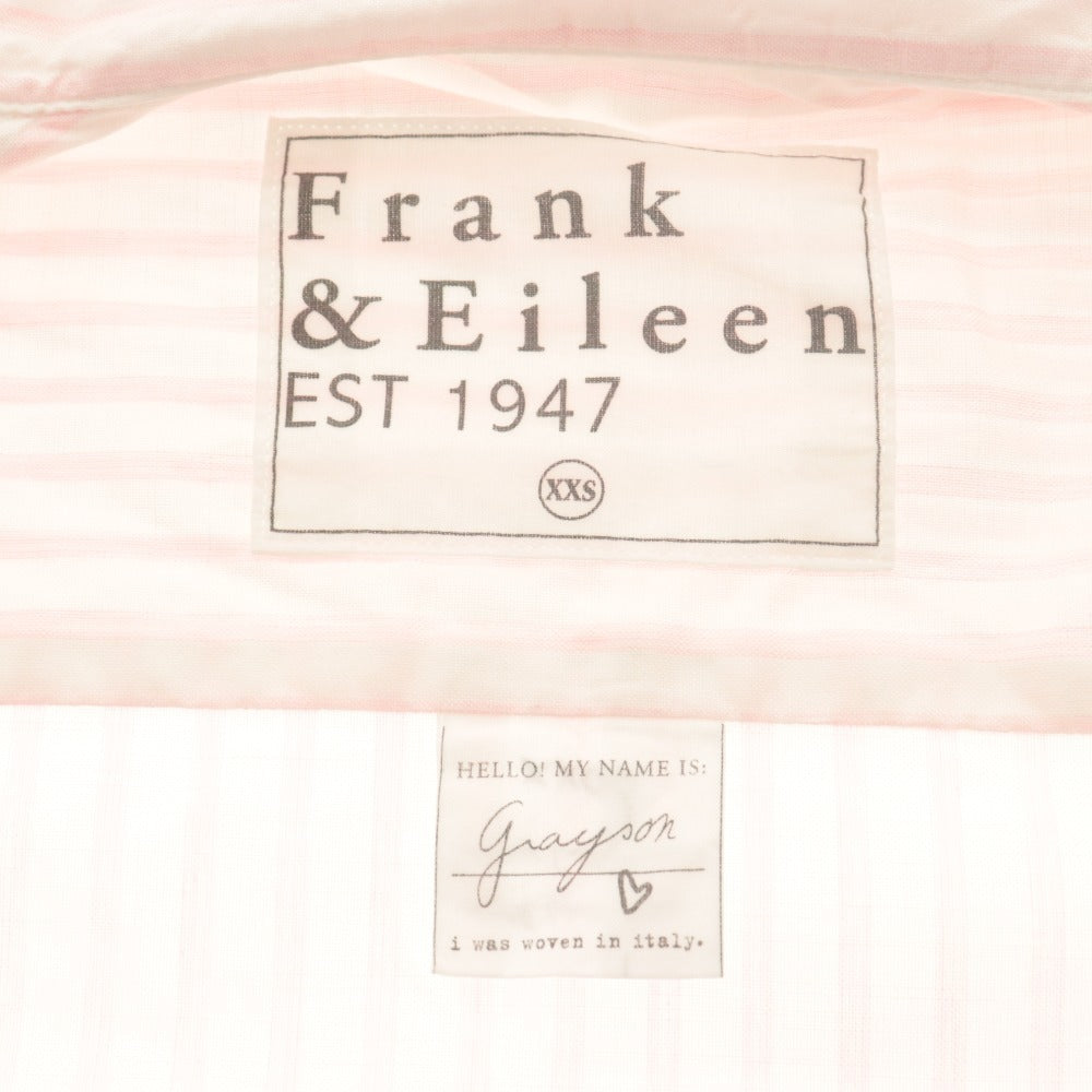 ■ Frank & Eileen フランクアンドアイリーン ロングシャツ 長袖 トップス GRAYSON ストライプ コットン レディース XXS ピンク