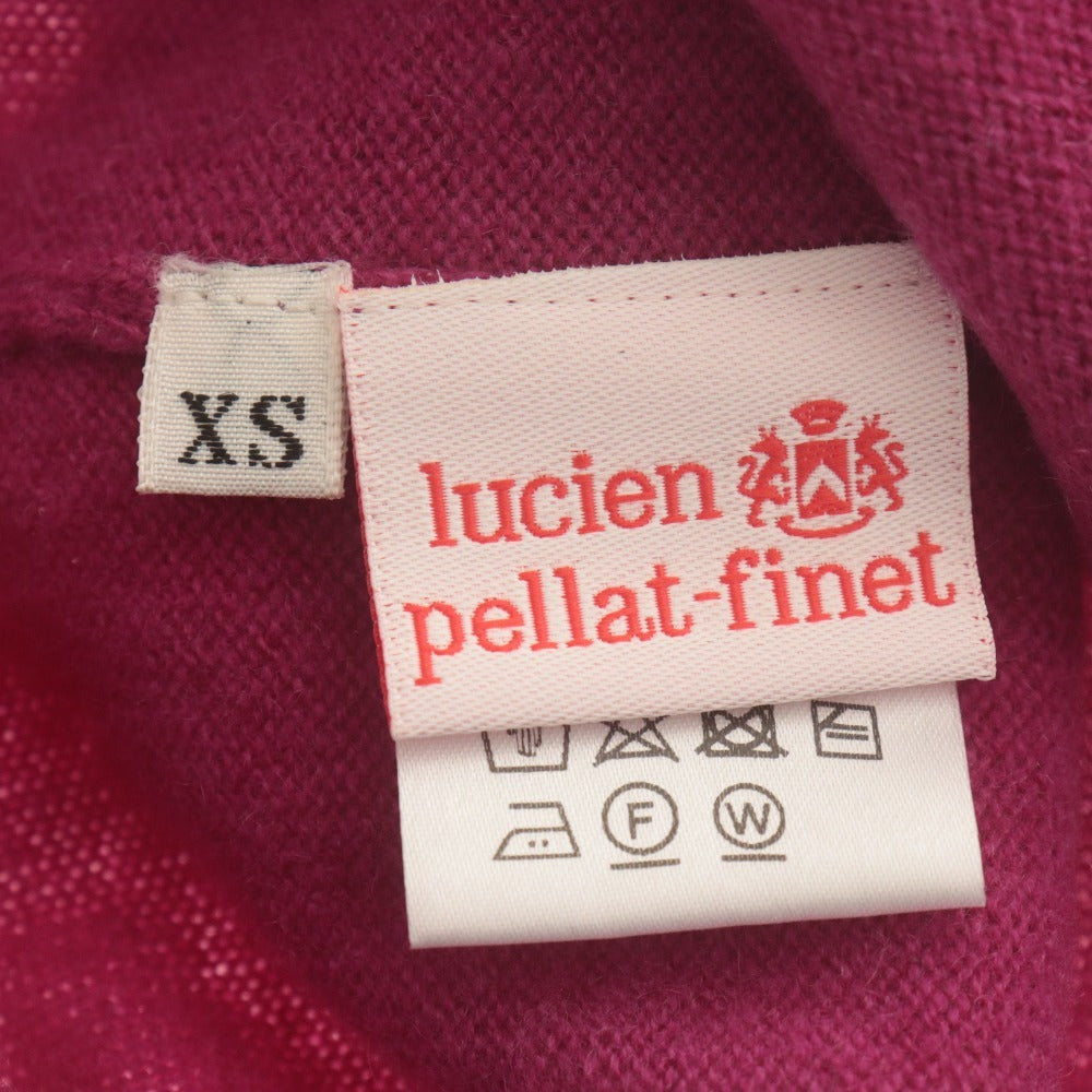 ■ ルシアンペラフィネ セーター ワンピース 長袖 トップス ニット カシミヤ スカル Vネック レディース XS パープル系
