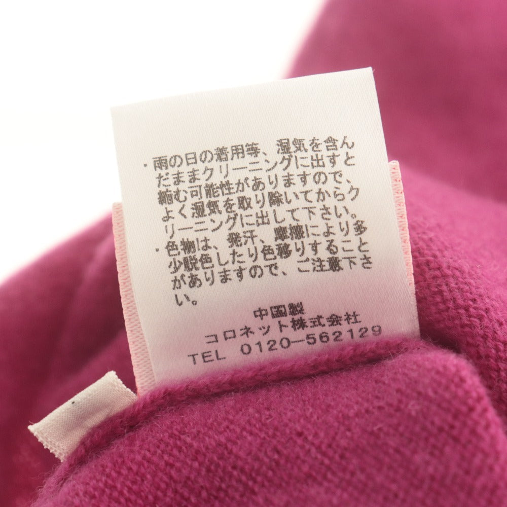 ■ ルシアンペラフィネ セーター ワンピース 長袖 トップス ニット カシミヤ スカル Vネック レディース XS パープル系