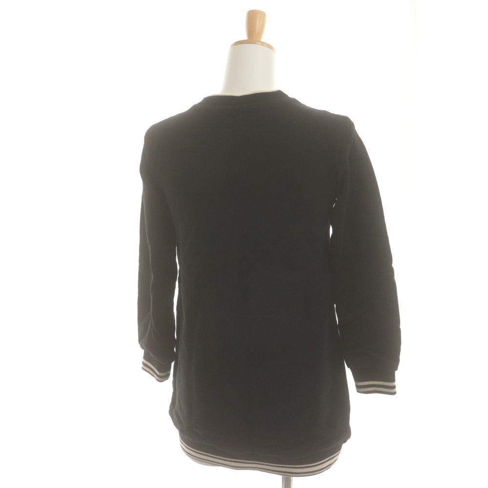 ■ ドルチェアンドガッバーナ DOLCE&GABBANA ワンピース 長袖 スウェット ワッペン 子供服 キッズ ジュニア 9/10(132-143cm）ブラック系