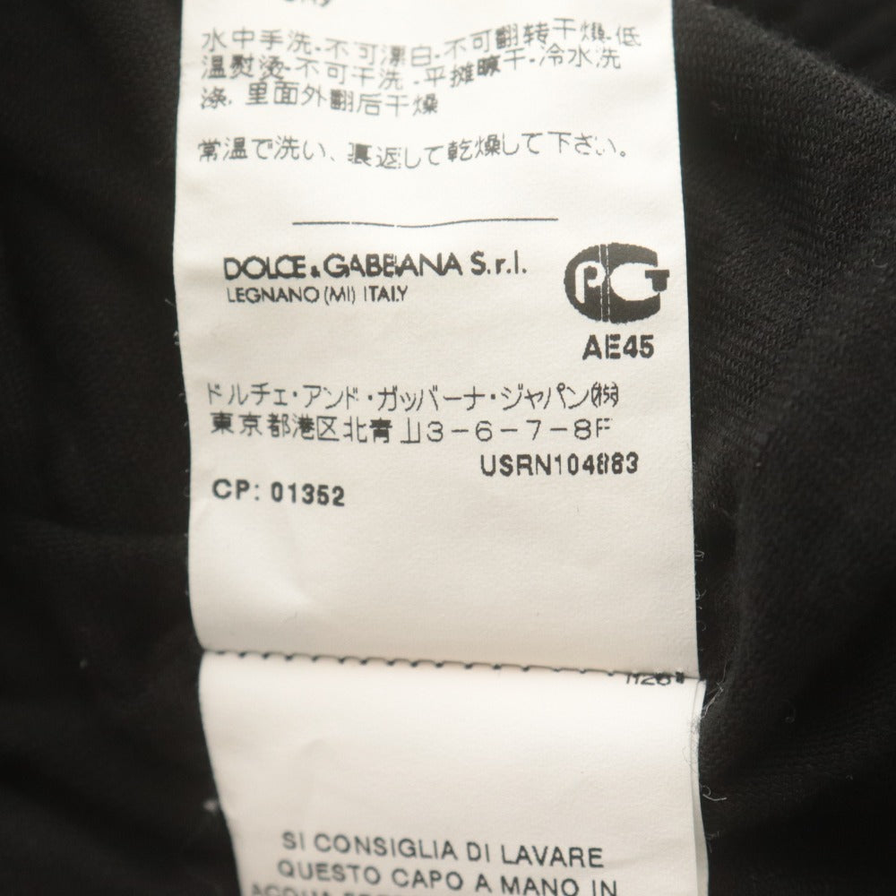■ ドルチェアンドガッバーナ DOLCE&GABBANA ワンピース 長袖 スウェット ワッペン 子供服 キッズ ジュニア 9/10(132-143cm）ブラック系