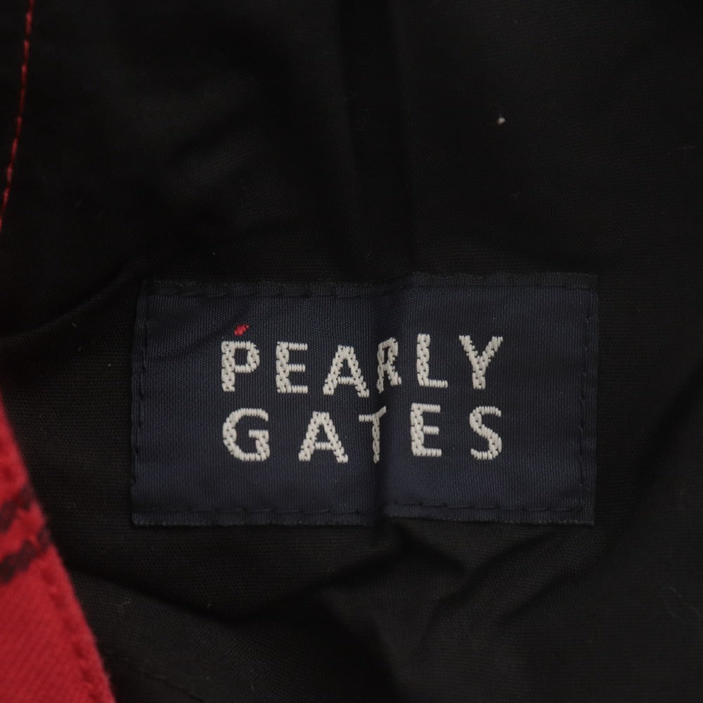 ■ PEARLY GATES パーリーゲイツ パンツ ボトムス チェック ロゴ刺繍 ゴルフ レディース 00 レッド系
