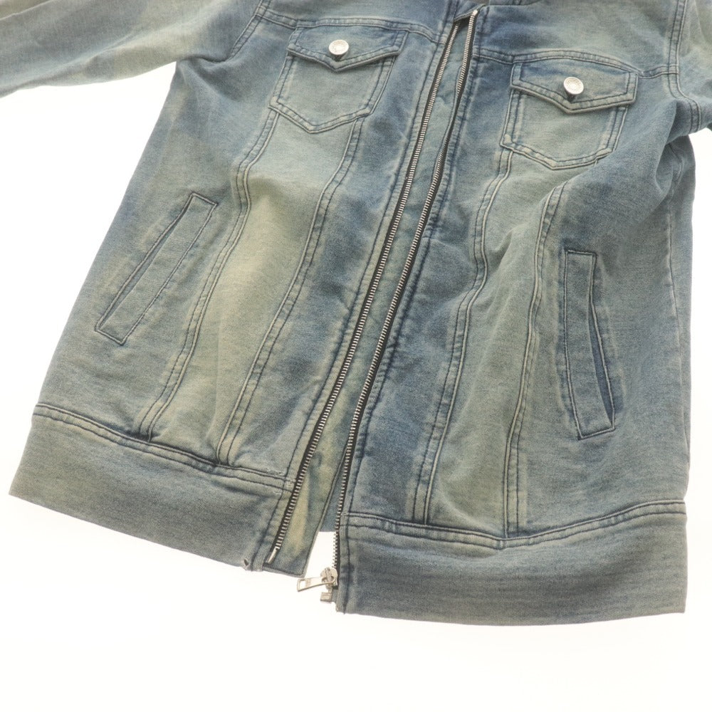 ■ ドルチェアンドガッバーナ DOLCE&GABBANA ジップアップパーカー 長袖 トップス デニム 子供服 キッズ 7/8 (120-131) ライトブルー