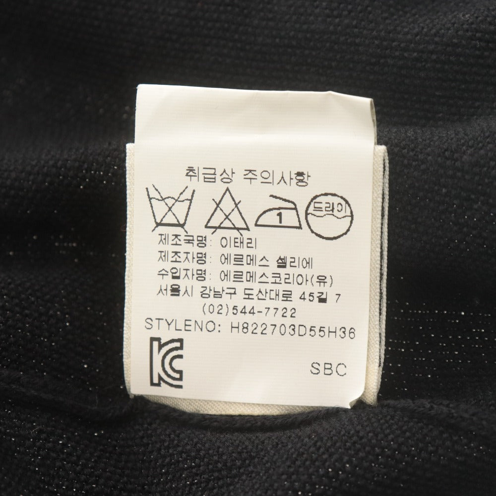 ■ HERMES エルメス カーディガン 長袖 トップス 薄手 ニット レディース 36 ネイビー