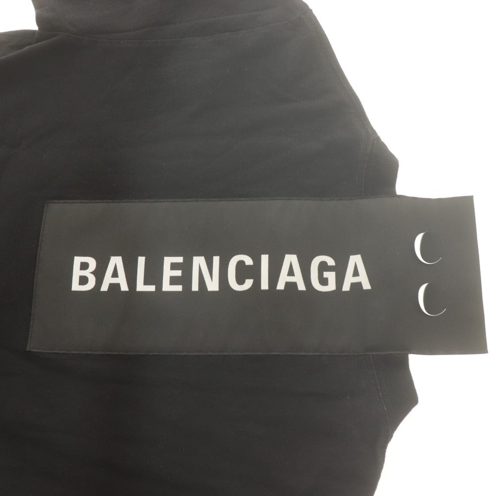 ■ BALENCIAGA バレンシアガ Tシャツ 半袖 トップス クルーネック ロゴ レディース L ブラック