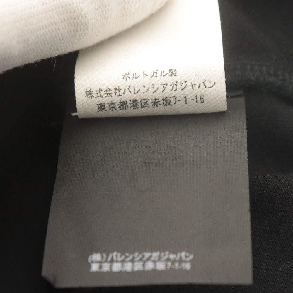 ■ BALENCIAGA バレンシアガ Tシャツ 半袖 トップス クルーネック ロゴ レディース L ブラック