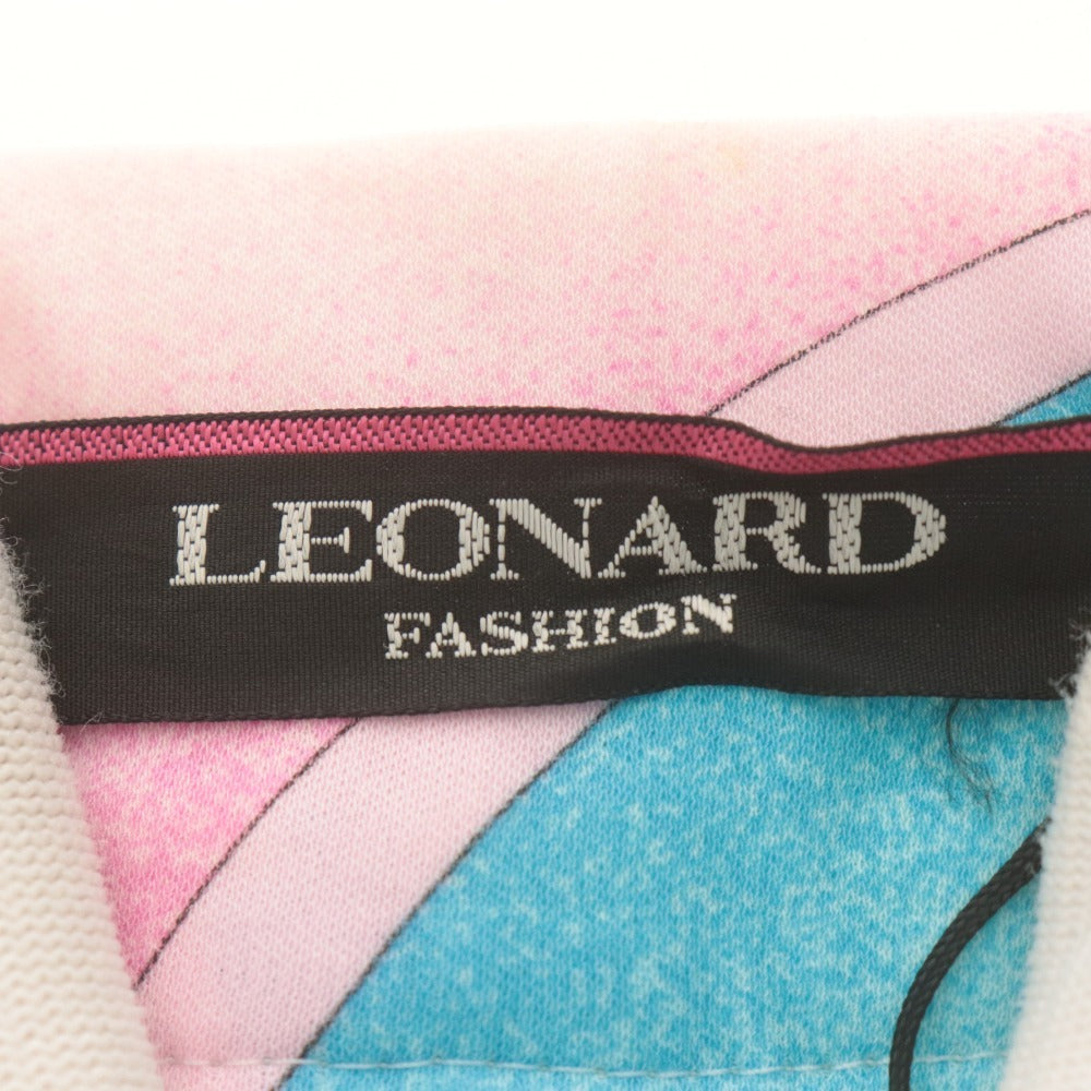 ■ レオナールファッション LEONARD FASHION パンツ ボトムス 花 蝶 ストレッチ レディース38(M相当）マルチカラー 未使用 タグ付き