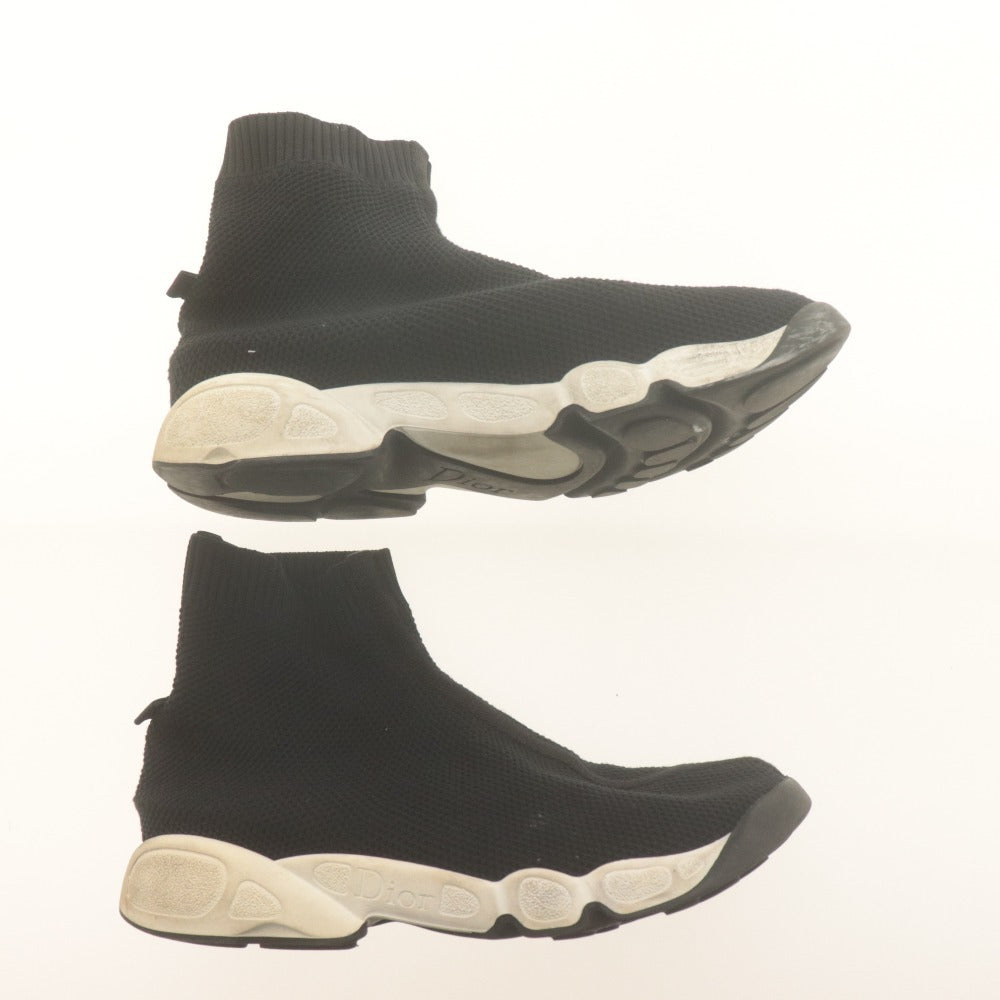 ■ Christian Dior クリスチャンディオール スニーカー 靴 ソックススニーカー ロゴ レディース 37 1/2 ブラック