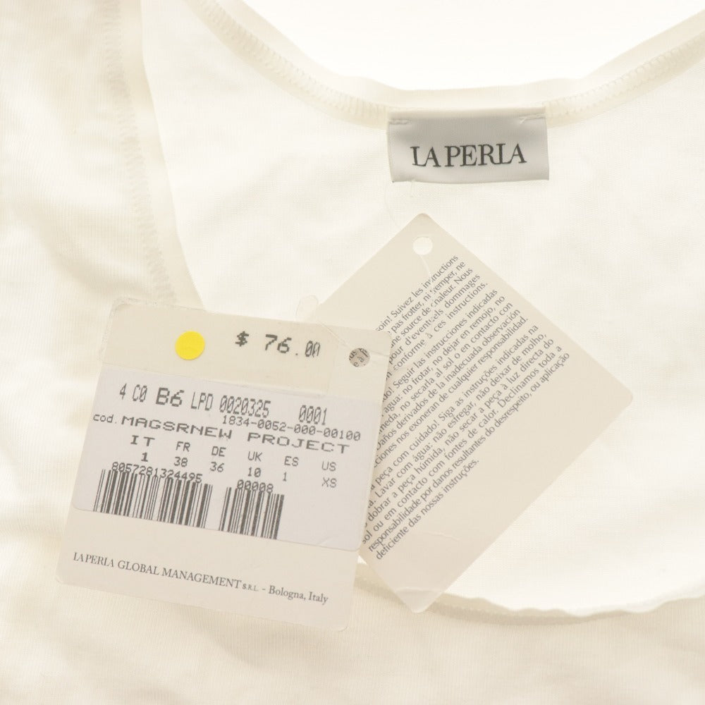 ■ ラペルラ LA PERLA タンクトップ ノースリーブ トップス 無地 レディース FR38(M相当）ホワイト