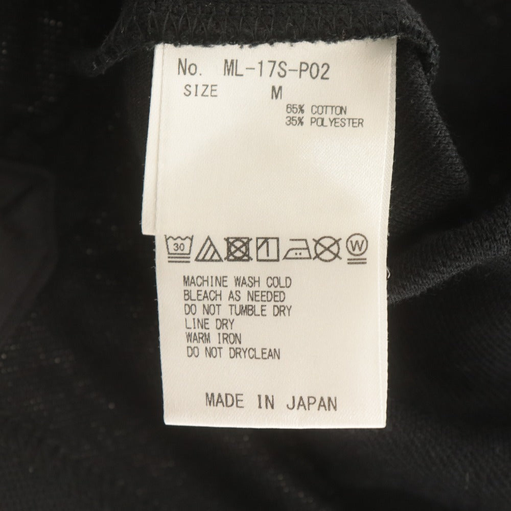 ■ マークアンドロナ MARK&LONA ポロシャツ 半袖 トップス スカル ドクロ 日本製 メンズ M ブラック系