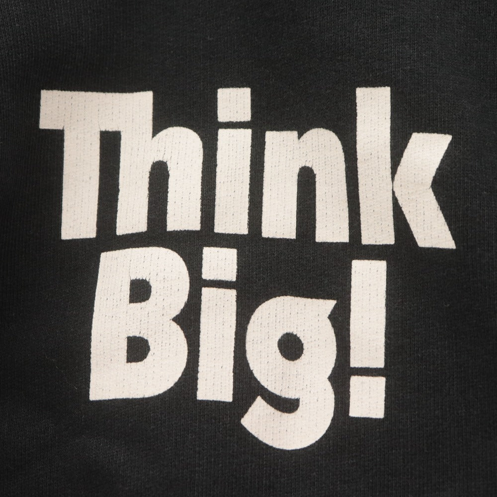 ■ バレンシアガ BALENCIAGA パーカー フーディー 長袖 トップス ロゴ Think Big 子供服 キッズ 10 (135-145相当）ブラック