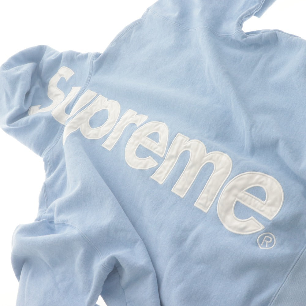■ Supreme シュプリーム パーカー スウェット 長袖 トップス フード ロゴ メンズ L ライトブルー