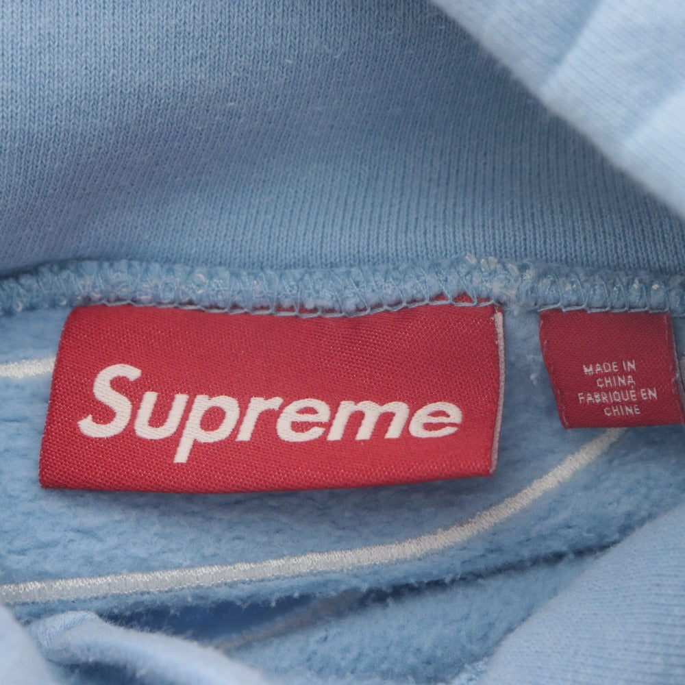 ■ Supreme シュプリーム パーカー スウェット 長袖 トップス フード ロゴ メンズ L ライトブルー