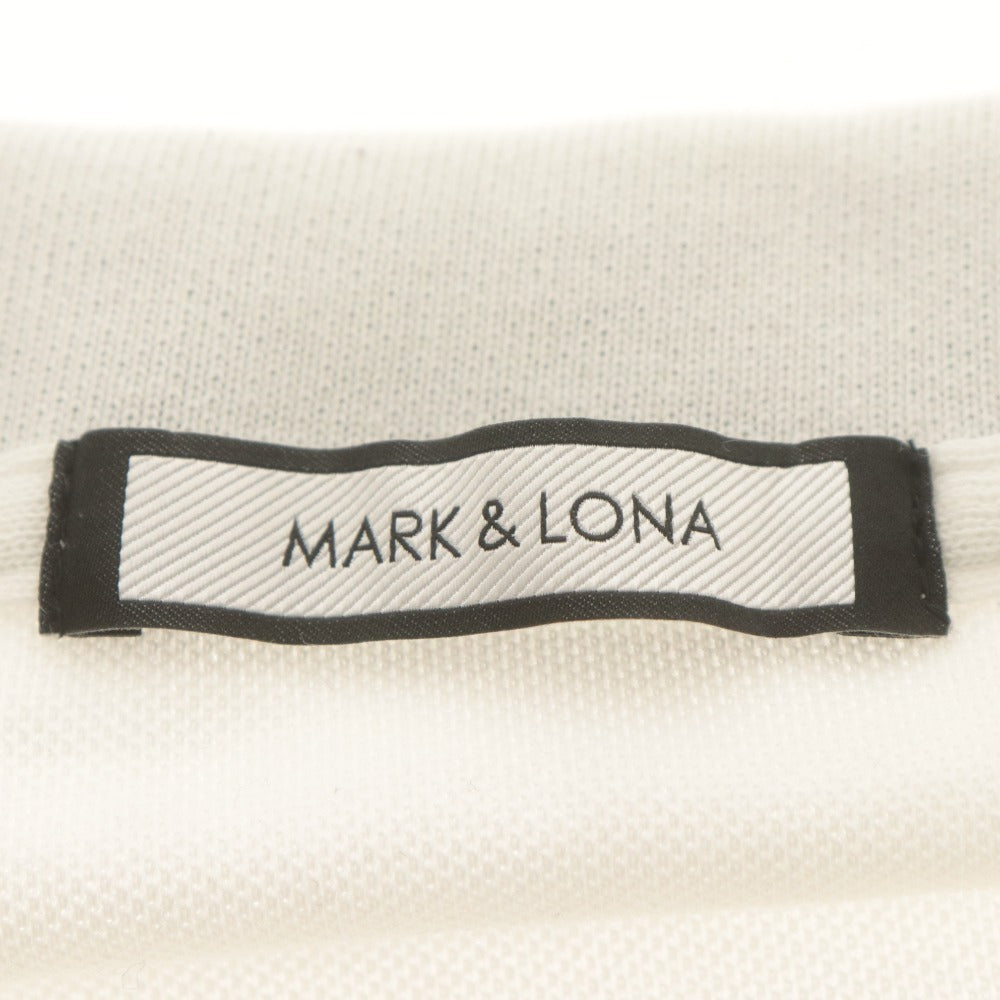■ マークアンドロナ MARK&LONA ポロシャツ 半袖 トップス スカル ドクロ ハワイ 日本製 メンズ 50(XL相当） ホワイト