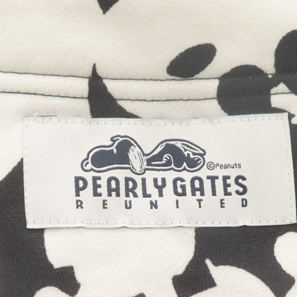 ■ パーリーゲイツ×PEANUTS テーパードパンツ ボトムス コラボ スヌーピー メンズ 4(M相当）ホワイト ダークネイビー 未使用 タグ付き
