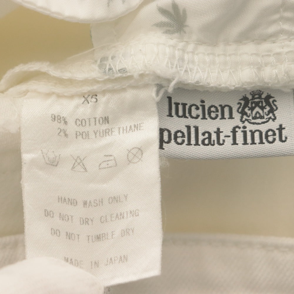 ■ ルシアン ペラフィネ Lucien Pellat-Finet ミニスカート ボトムス スカル ドクロ ダメージ加工 日本製 レーディス XS ホワイト