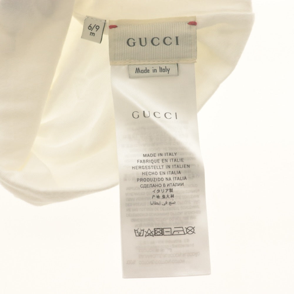 ■ グッチ GUCCI 帽子 ベビー帽子 イタリア製 子供 キッズ ベビーライン 6/9m（6～9か月）ホワイト