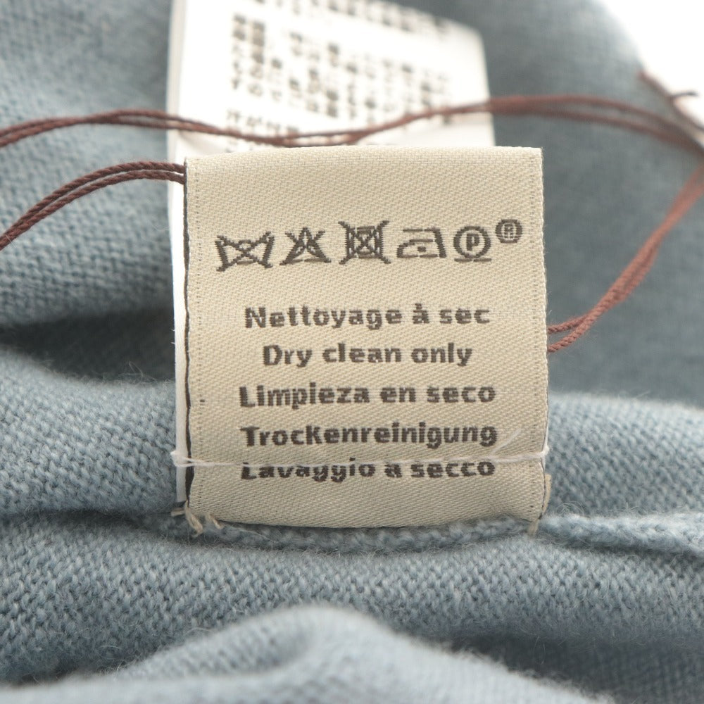 ■ HERMES セーター 長袖 トップス ニット Chess and Shadow 馬 チェス駒 カシミヤ レディース メンズ XXL ブルーグレー系 タグ付き 美品