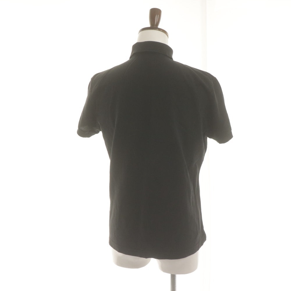■ Dior ディオール ポロシャツ 半袖 トップス 無地 襟 ボタン コットン メンズ レディース 48(M〜L相当) 黒 ブラック