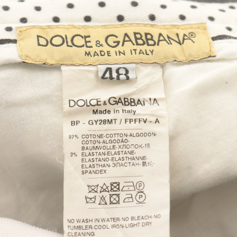 ■ DOLCE&GABBANA ドルガバ ハーフパンツ ショート ボトムス 春夏 GY28MT/FPFFV-A バロック調 天使 総柄 メンズ 48(L相当) 白黒