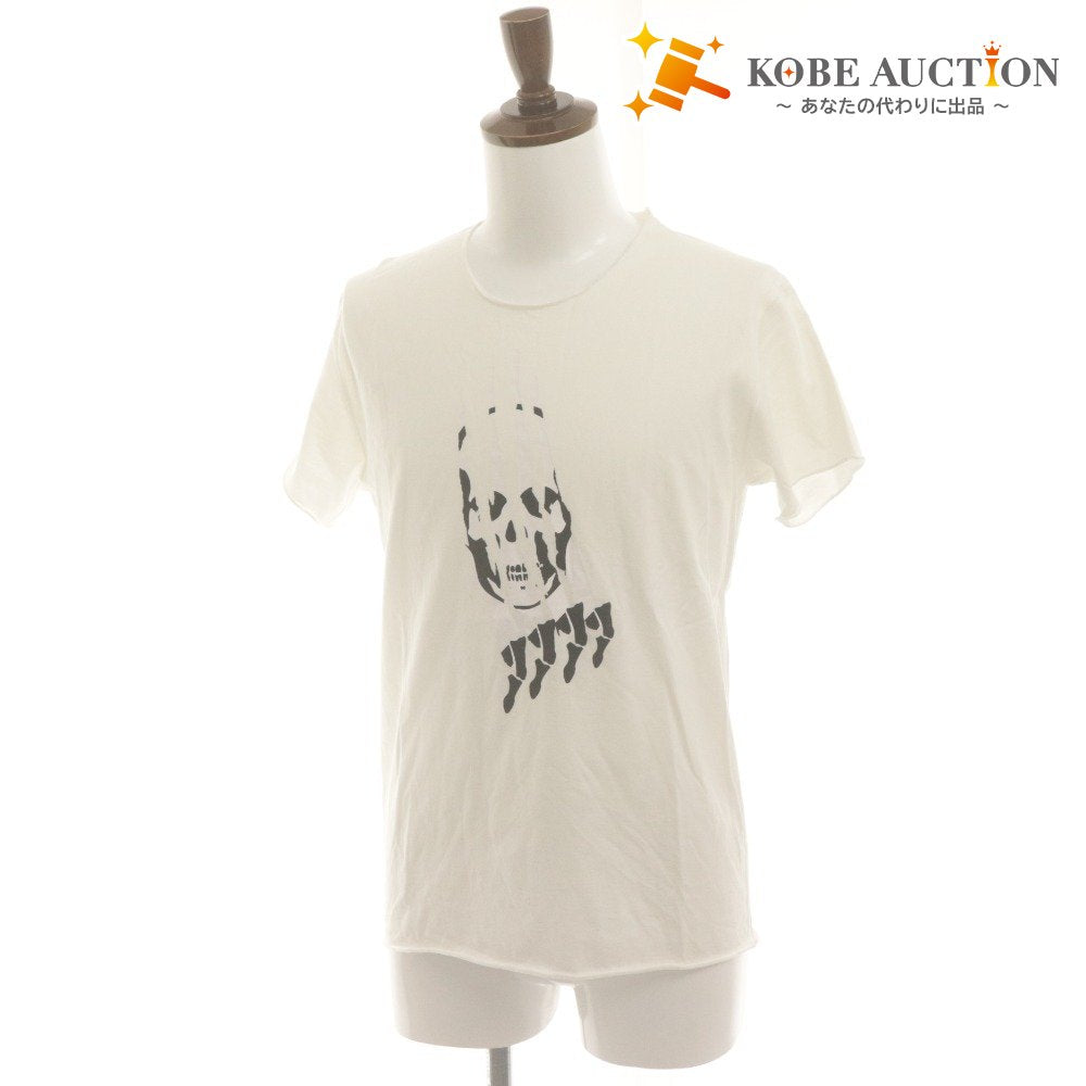 ■ lucien pellat-finet ルシアンペラフィネ 半袖Tシャツ トップス スカル ドクロ柄 メンズ M 白 ホワイト