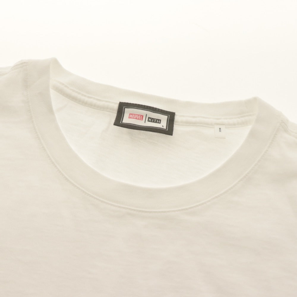 ■ KITH x Marvel キス マーベル コラボ X-MEN 半袖Tシャツ トップス プリント キャラ柄 ウルヴァリン 等 メンズ L 白 タグ付き 美品