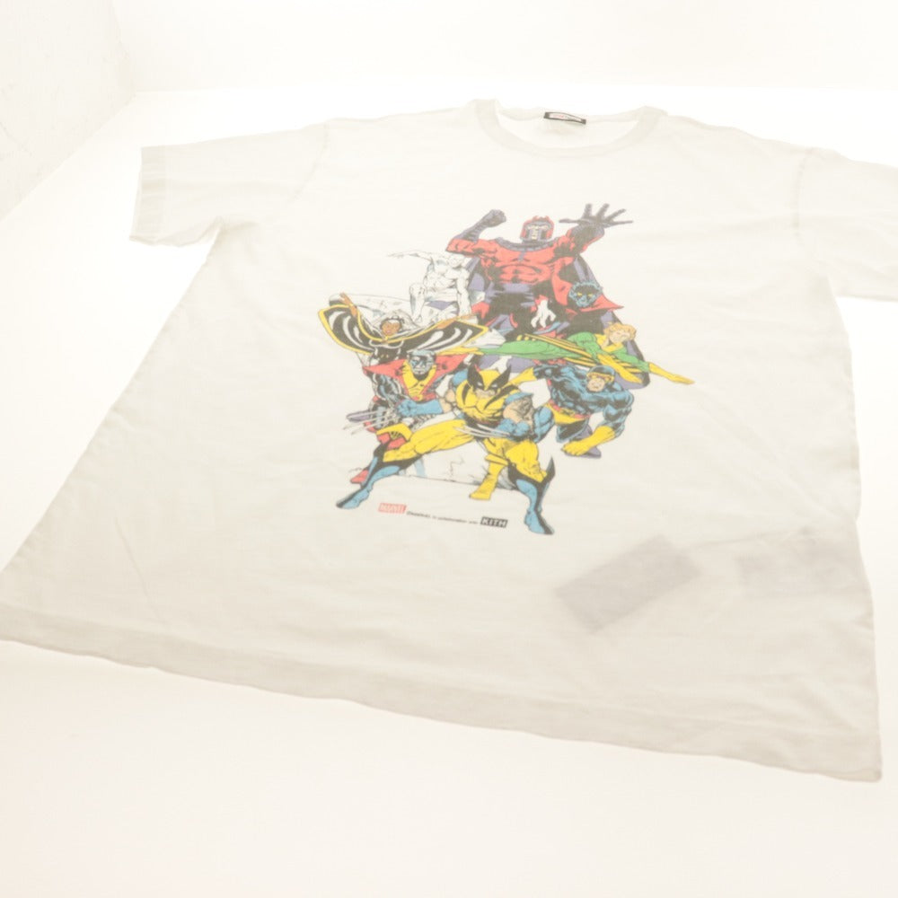 ■ KITH x Marvel キス マーベル コラボ X-MEN 半袖Tシャツ トップス プリント キャラ柄 ウルヴァリン 等 メンズ L 白 タグ付き 美品
