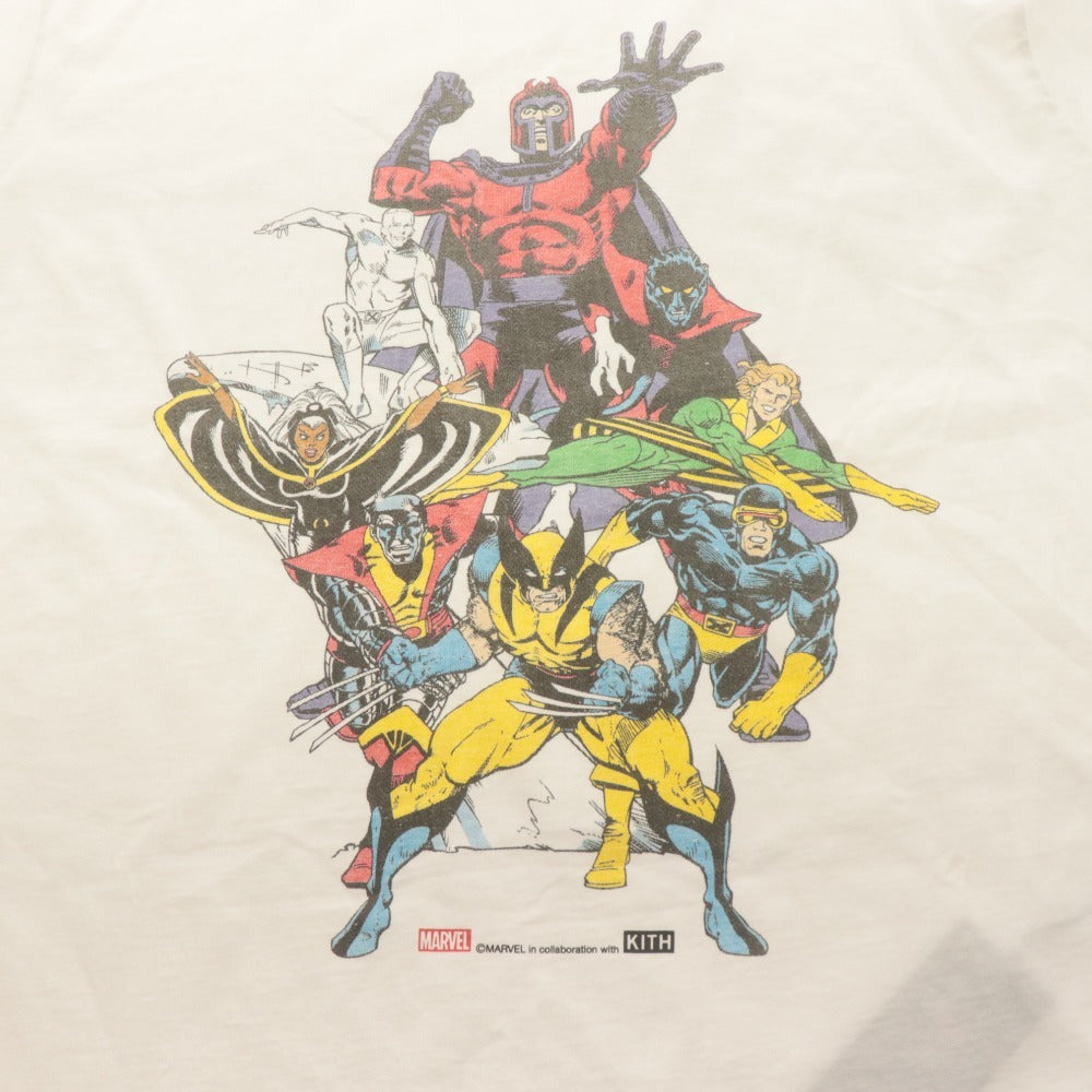 ■ KITH x Marvel キス マーベル コラボ X-MEN 半袖Tシャツ トップス プリント キャラ柄 ウルヴァリン 等 メンズ L 白 タグ付き 美品