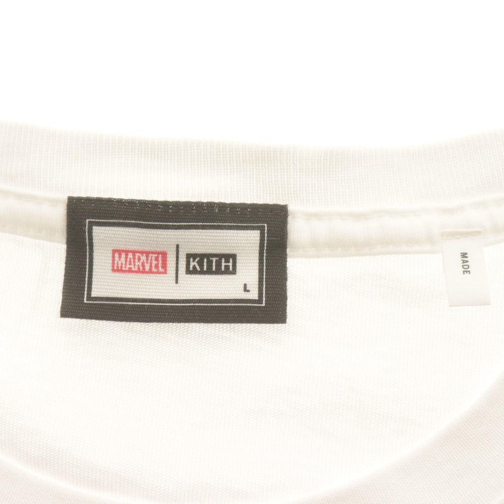 ■ KITH x Marvel キス マーベル コラボ X-MEN 半袖Tシャツ トップス プリント キャラ柄 ウルヴァリン 等 メンズ L 白 タグ付き 美品