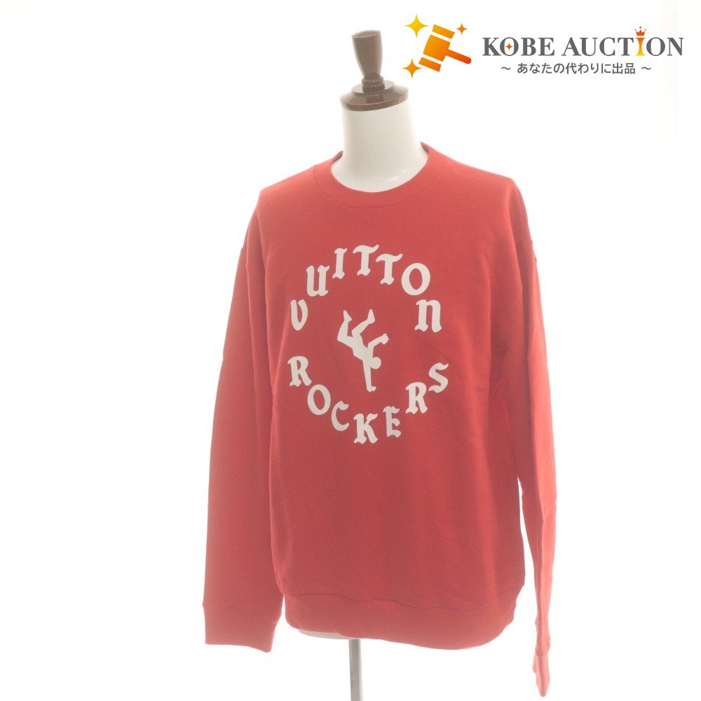 ■ ルイヴィトン LOUIS VUITTON スウェット 長袖 RM221 IHN HMY96W トップス クルーネック ロッカーズ メンズ XL レッド 未使用 タグ付き