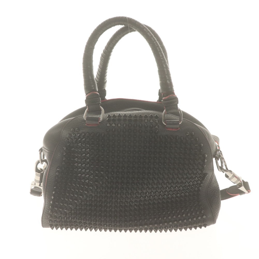 ■ クリスチャンルブタン Christian Louboutin ショルダーバッグ 鞄 ハンド ボストン パネトーネ スパイクスタッズ レディース ブラック系