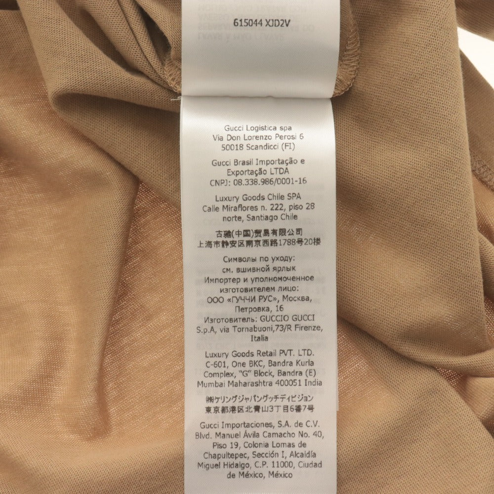 ■ グッチ×ノースフェイス GUCCI × THENORTHFACE Tシャツ 半袖 トップス コラボ ロゴ メンズ L ベージュ系 未使用 タグ付き
