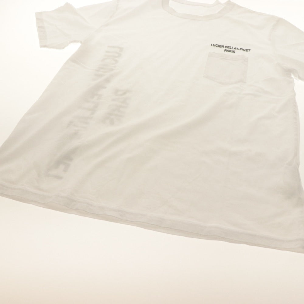 ■ ルシアンペラフィネ lucien pellat-finet Tシャツ 半袖 トップス ロゴ 丸首 メンズ L ホワイト系
