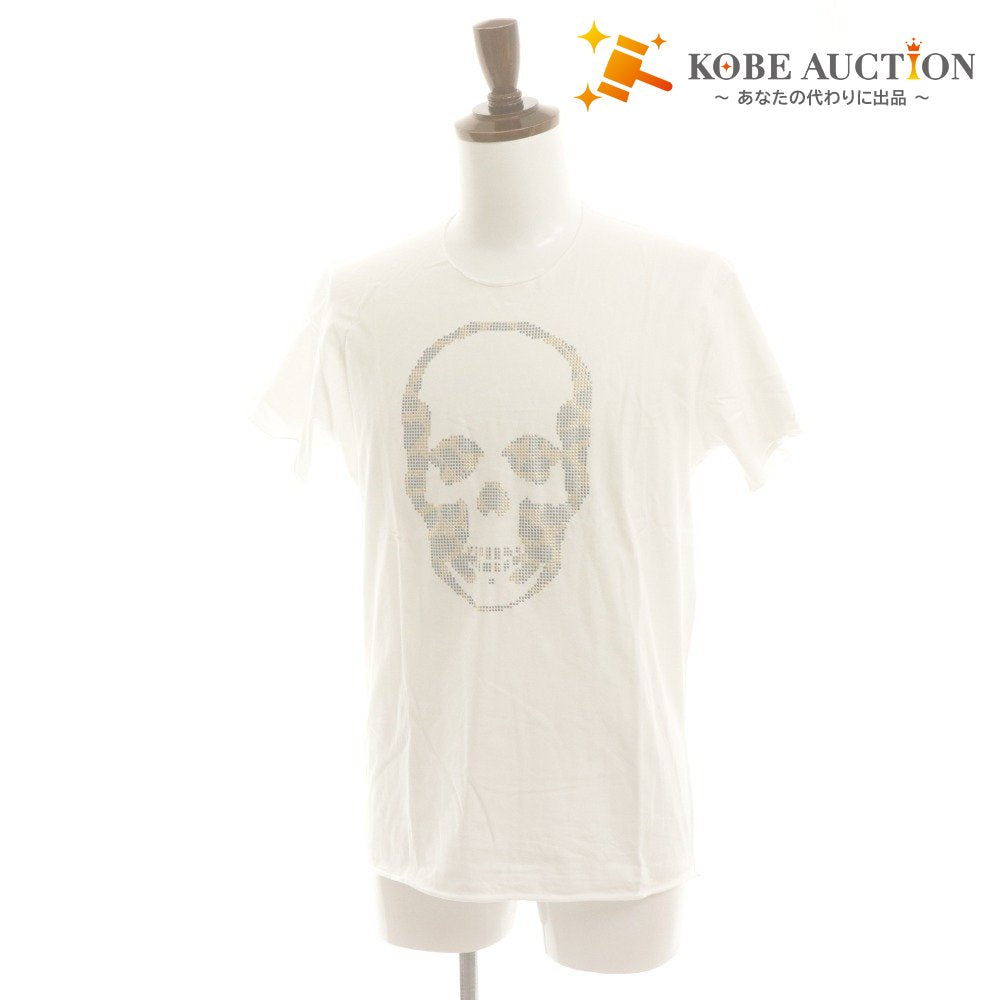 ■ ルシアンペラフィネ lucien pellat-finet Tシャツ 半袖 トップス スカル ドクロ メンズ L ホワイト系