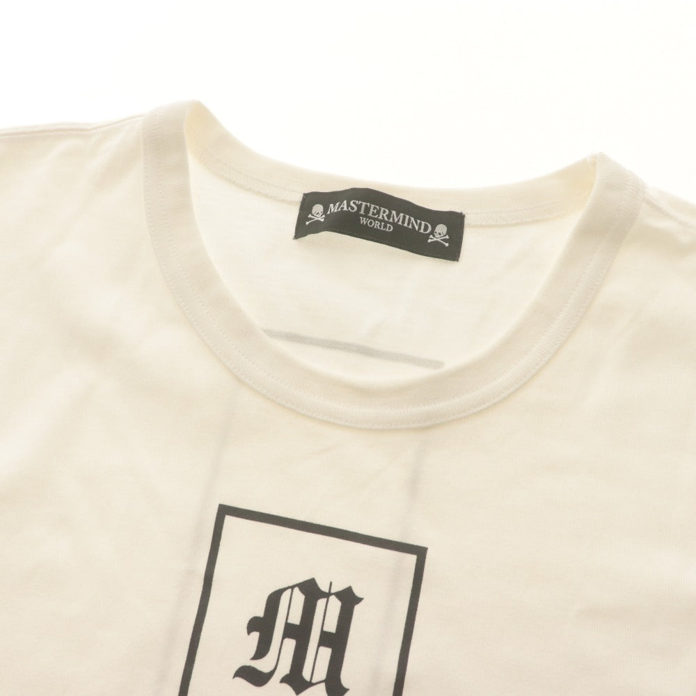 ■ マスターマインドワールド MASTERMIND WORLD Tシャツ 半袖 トップス ロゴ スカル ドクロ メンズ L ホワイト系