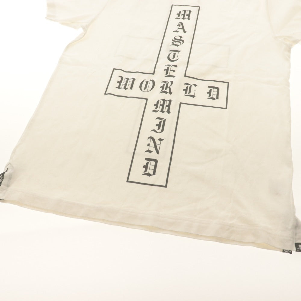 ■ マスターマインドワールド MASTERMIND WORLD Tシャツ 半袖 トップス ロゴ スカル ドクロ メンズ L ホワイト系