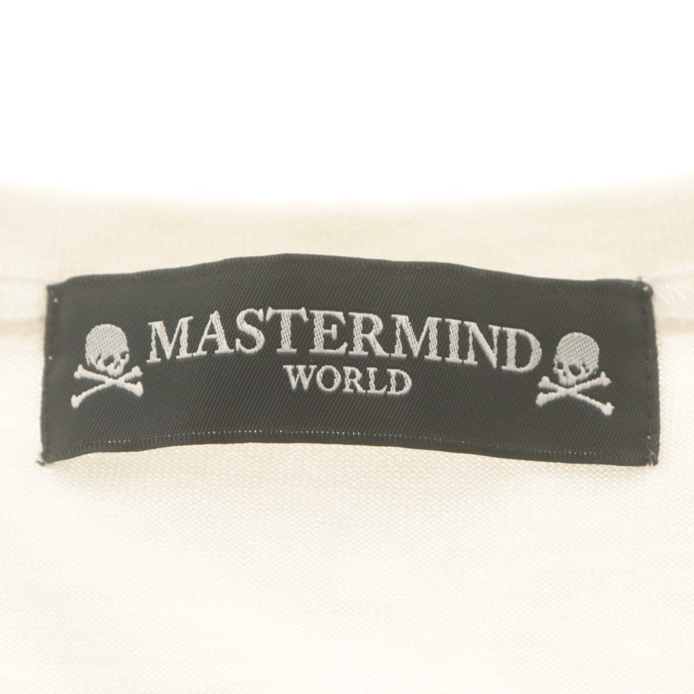 ■ マスターマインドワールド MASTERMIND WORLD Tシャツ 半袖 トップス ロゴ スカル ドクロ メンズ L ホワイト系