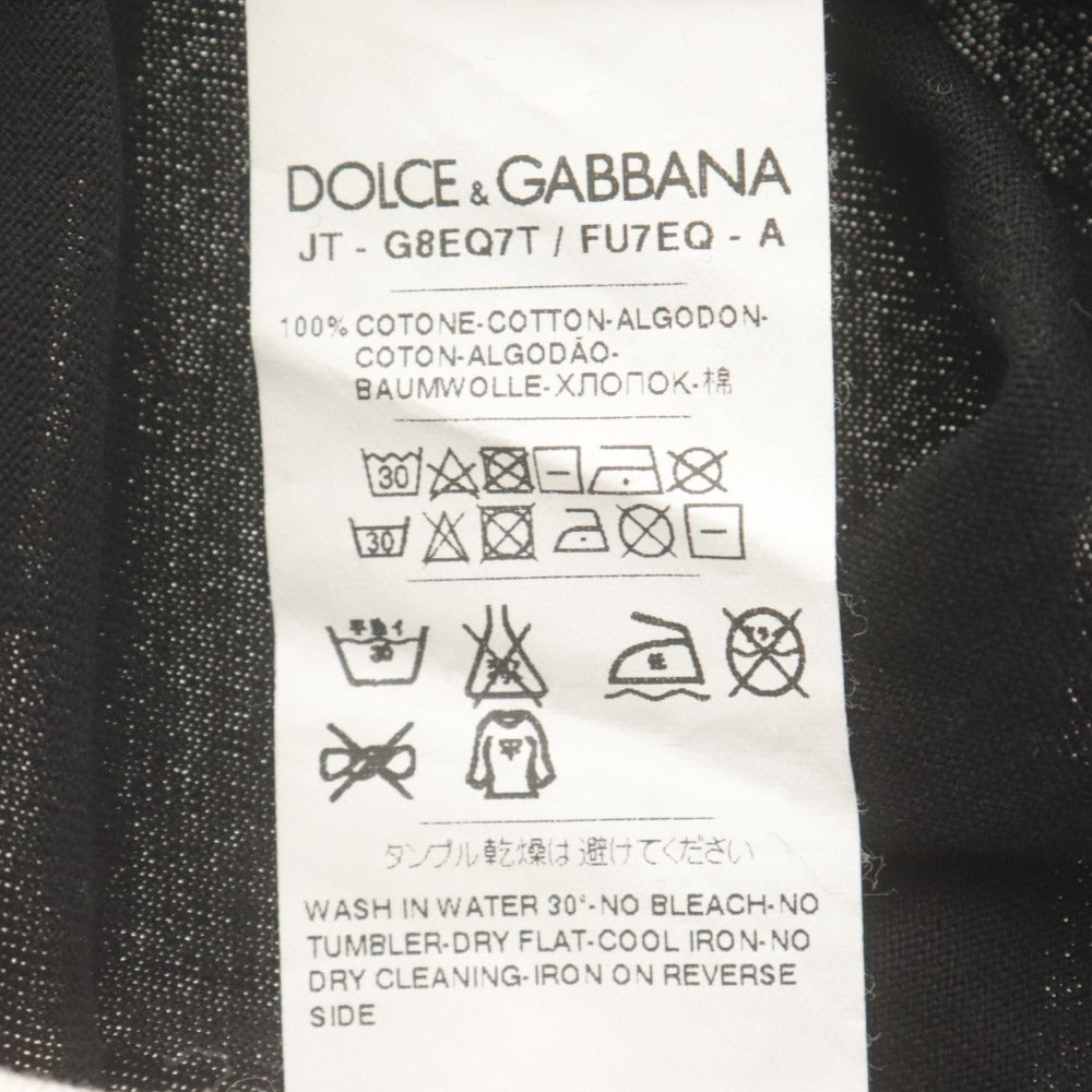 ■ ドルチェアンドガッバーナ DOLCE & GABBANA Tシャツ 半袖 トップス 無地 メンズ 46 (M相当） ブラック
